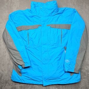 Columbia Omni-Tech Waterproof Jacket Mens XXL Interchange Blue Gray 3 In 1 Ski